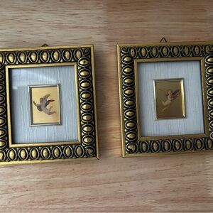 Gold Framed Cherub Wall Pictures